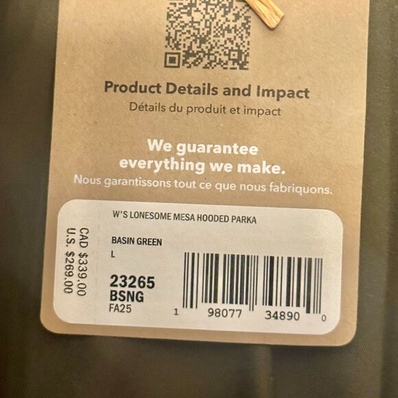 Patagonia Lonesome Mesa Hooded Parka in Basil Green - NWT– Women’s Large - Picture 14 of 16